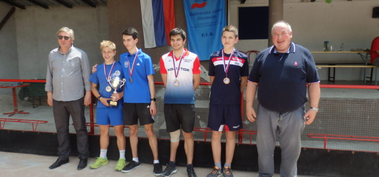 Luka Blaževič in Nik Štajner osvojila medalji na DP preciznem zbijanju
